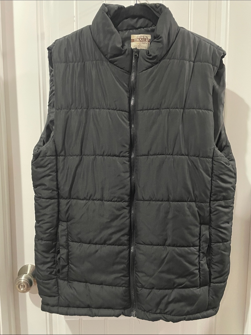 Open Trails Men's Black Quilted Puffer Vest